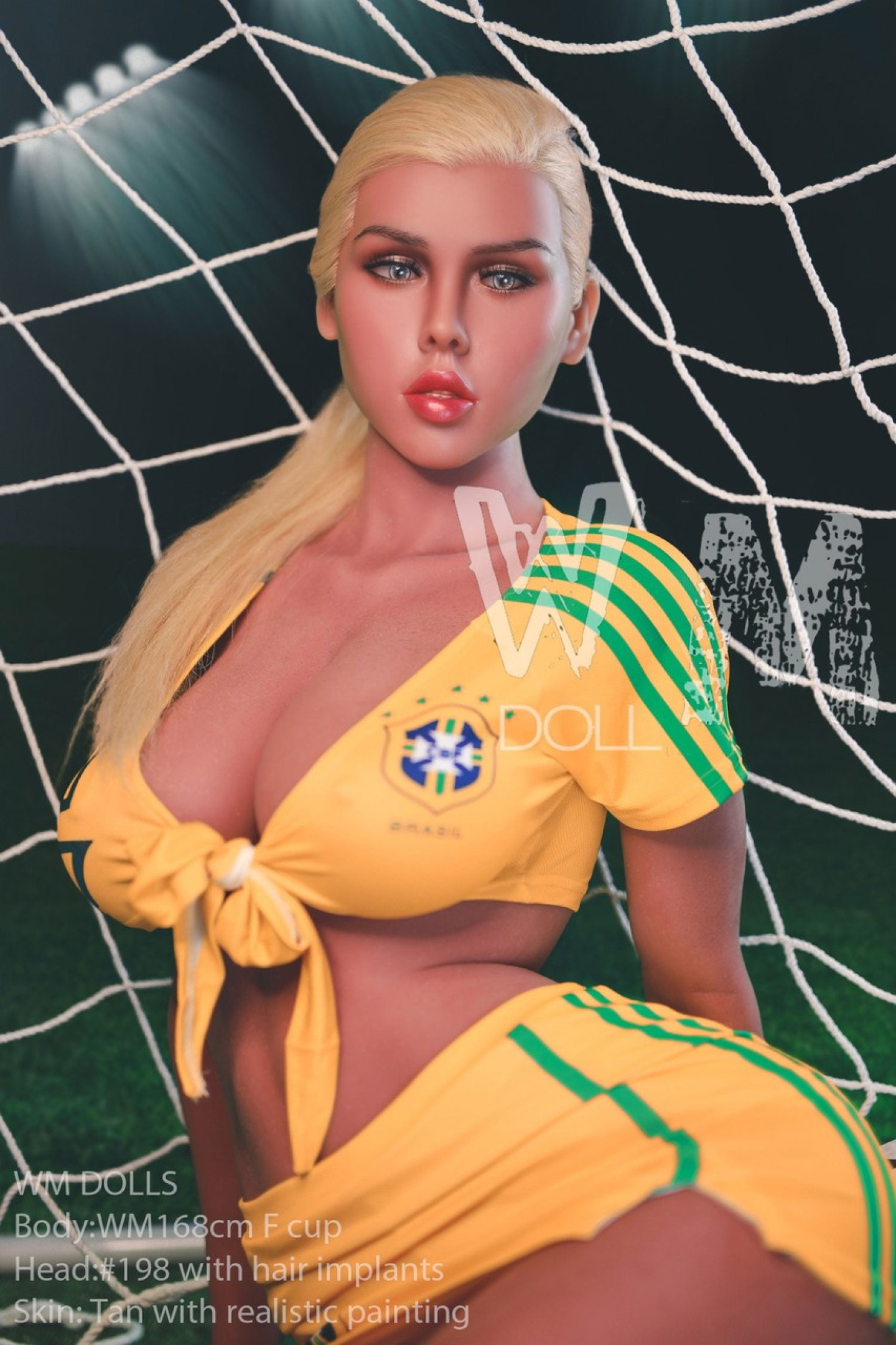 Brazilian sex doll Mariana undressing and posing naked on a soccer field -  Pichunter