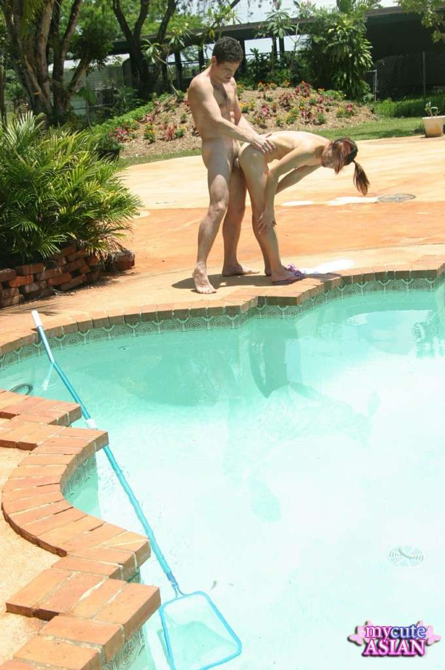 Asian amateur spits out cum after pussy to mouth sex on side of swimming  pool - Pichunter